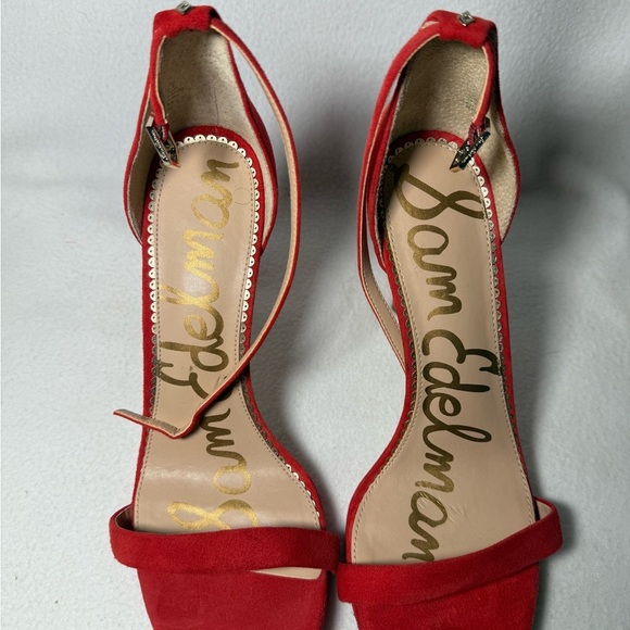 Sam Edelman Arielle Red Heeled Sandals - Picture 2 of 8